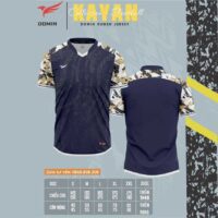 Bộ quần áo bóng đá thiết kế Domin Kayan Jersey vải Fex thái nhiều màu trắng