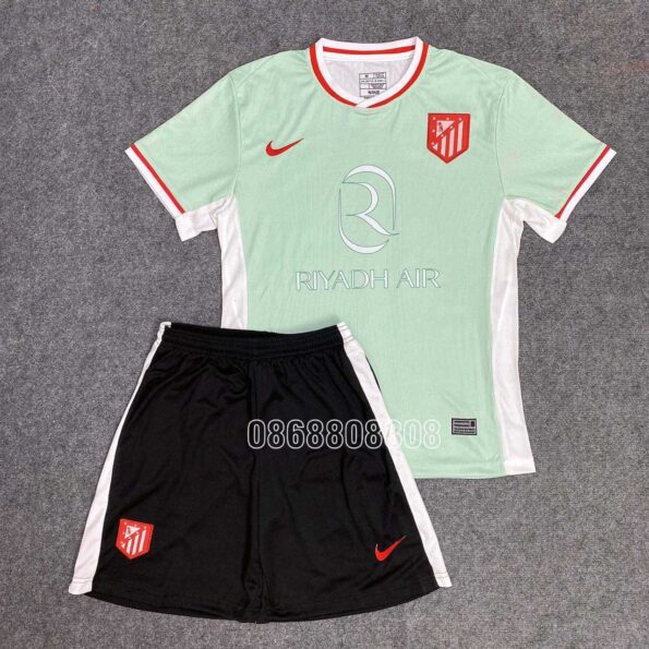 Bộ quần áo đá banh clb bóng đá Atletico De Madrid 24/25 Away sân khách màu xanh ngọc