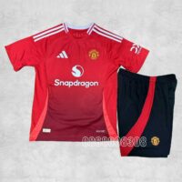 áo bóng đá Manutd Manchester United MU Snapdragon màu đỏ trắng đen mới 2024 2025 quần trắng