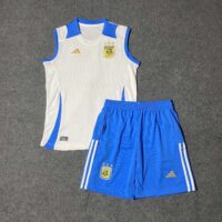Bộ quần áo bóng đá Argentina 2024 Euro sát nách không tay màu xanh 1