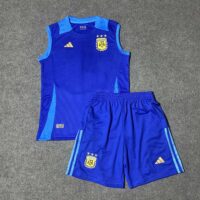 Bộ quần áo bóng đá Argentina 2024 Euro sát nách không tay màu xanh 1