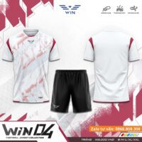 Bộ quần áo bóng đá Win 04 vải sợi drift mỏng nhẹ mẫu thiết kế nhiều màu xanh biển