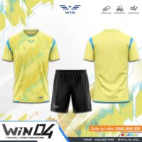Bộ quần áo bóng đá Win 04 vải sợi drift mỏng nhẹ mẫu thiết kế nhiều màu xanh biển