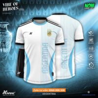 Bộ quần áo bóng đá thiết kế Amac Argentina vibe of heroes nhiều màu đỏ