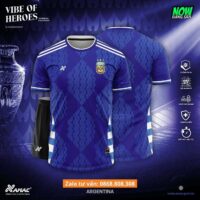 Bộ quần áo bóng đá thiết kế Amac Argentina vibe of heroes nhiều màu đỏ