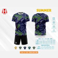 Bộ quần áo bóng đá thiết kế higo summer hoạ tiết outline nhiều màu