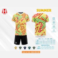 Bộ quần áo bóng đá thiết kế higo summer hoạ tiết outline nhiều màu