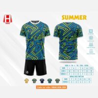 Bộ quần áo bóng đá thiết kế higo summer hoạ tiết outline nhiều màu