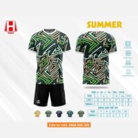 Bộ quần áo bóng đá thiết kế higo summer hoạ tiết outline nhiều màu