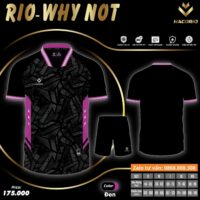 Mẫu áo bóng đá thiết kế Rio Why Not chính hãng vải Dri Fit nhiều màu đen tím