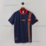 áo đá bóng đội tuyển Tây Ban Nha 1996 2hand tím than (1)