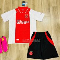 Bộ quần áo bóng đá Ajax 24 25 trắng đỏ sân nhà vải thái mịn thái Ziggo mặt trước