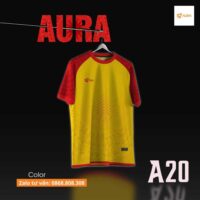 Bộ quần áo bóng đá Aura A20 sợi poly dệt mỏng nhẹ thoáng khí nhiều màu xanh 1