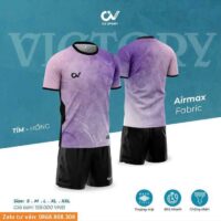 Bộ quần áo bóng đá CV Sport Victory vải Airmax Fabic nhiều màu xanh tím than