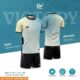 Bộ quần áo bóng đá CV Sport Victory vải Airmax Fabic nhiều màu vàng xám
