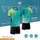 Bộ quần áo bóng đá CV Sport Victory vải Airmax Fabic nhiều màu xanh vàng