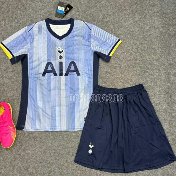 Bộ quần áo bóng đá Tottenham Hotspur AIA 24/25 sân khách màu xám xanh 2024 2025