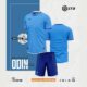 Bộ quần áo bóng đá ct3 odin vải thun rmz fabric mỏng nhẹ chính hãng nhiều màu blue