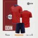Bộ quần áo bóng đá ct3 odin vải thun rmz fabric mỏng nhẹ chính hãng nhiều màu đỏ