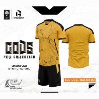 Bộ quần áo bóng đá gods hp sport chính hãng vải thun fabric nhiều màu hồng