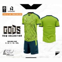 Bộ quần áo bóng đá gods hp sport chính hãng vải thun fabric nhiều màu hồng