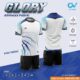Bộ quần áo bóng đá thiết kế cv sport glory vải mè thoáng mát nhiều màu trắng đen