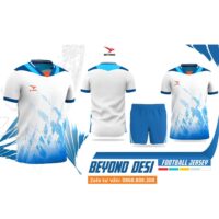 Bộ quần áo đá bóng Beyono Desi vải dệt kim bio chính hãng nhiều màu trắng xanh