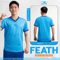 Bộ quần áo đá bóng thiết kế Keepfly Feath chính hãng vải thun nhiều màu vàng
