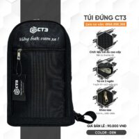 Túi đứng ct3 vững bước vươn xa chính hãng túi 3 ngăn xách tay màu cam
