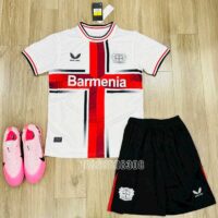 Áo bóng đá Bayer Leverkusen 24 25 sân nhà màu trắng năm 2024 2025 mặt trước