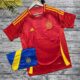 Áo bóng đá Tây Ban Nha euro 2024 đỏ sân nhà quần xanh logo adidas thêu 1