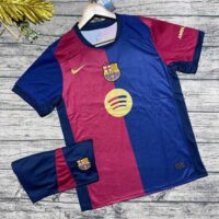 Bộ quần áo bóng đá Barcelona home mùa 2024 2025 Barca 24 25 sân nhà màu xanh đỏ không chữ 1