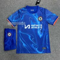 Bộ quần áo bóng đá Chelsea 2425 Home sân nhà xanh logo thêu năm 2024 2025 mặt trước