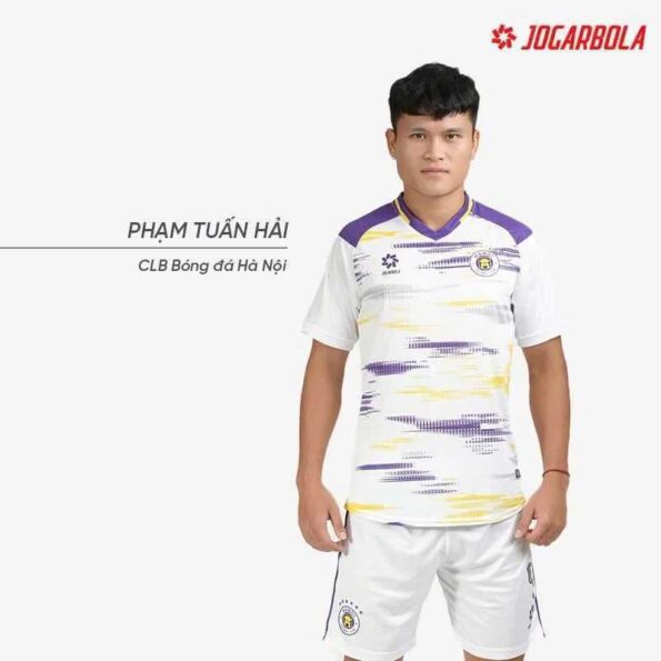 Bộ quần áo bóng đá Hà Nội 24 25 FC mới nhất mùa 2024 2025 màu trắng chính hãng Jogarbola 2