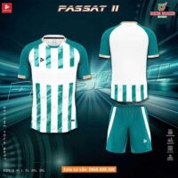 Bộ quần áo bóng đá phủi thiết kế Justplay Passat II màu vàng đỏ