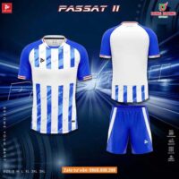 Bộ quần áo bóng đá phủi thiết kế Justplay Passat II màu vàng đỏ