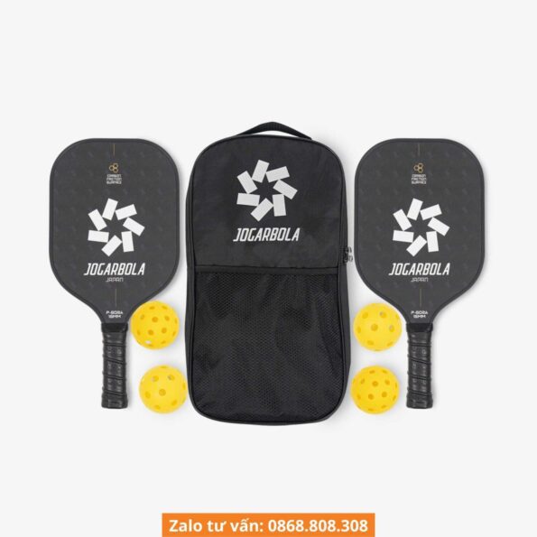 Vợt pickleball Jogarbola model P-602A chính hãng Jogarbola combo 2 vợt kèm 4 bóng và túi đựng 1