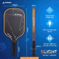 Vợt pickleball slight chính hãng kaiwin đen viền cam 1