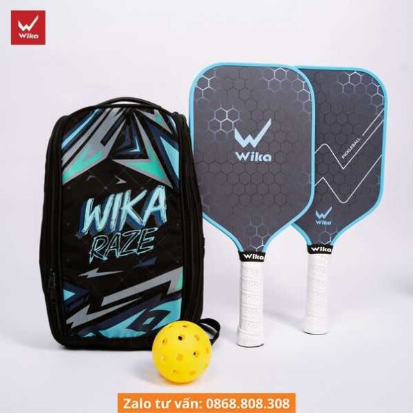 Vợt pickleball wika raze chính hãng đen viền xanh giá rẻ 1
