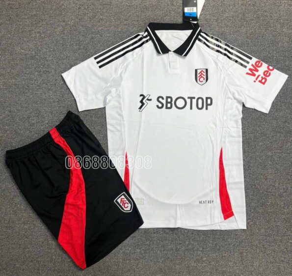 áo bóng đá Fulham 24 25 trắng sân nhà home năm 2024 2025 mặt trước