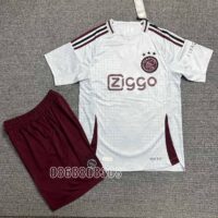 Bộ quần áo bóng đá Ajax 24 25 third trắng bản thứ 3 vải thái mịn logo thêu mặt trước
