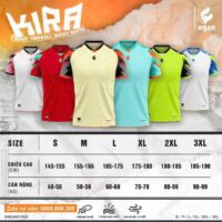 Bộ quần áo bóng đá Kira chính hãng Egan nhiều màu