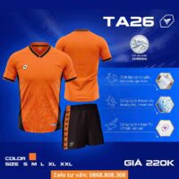 Bộ quần áo bóng đá TA Sport TA26 chính hãng vải mè Cambodia nhiều màu
