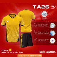 Bộ quần áo bóng đá TA Sport TA26 chính hãng vải mè Cambodia nhiều màu
