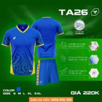 Bộ quần áo bóng đá TA Sport TA26 chính hãng vải mè Cambodia nhiều màu