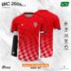 Bộ quần áo bóng đá Wc 2026 thiết kế Amac nhiều màu đỏ trắng