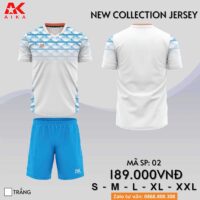 Bộ quần áo bóng đá aika 02 chính hãng vải thun rmz fabric nhiều màu vàng