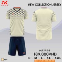 Bộ quần áo bóng đá aika 02 chính hãng vải thun rmz fabric nhiều màu vàng