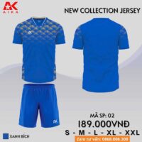 Bộ quần áo bóng đá aika 02 chính hãng vải thun rmz fabric nhiều màu vàng