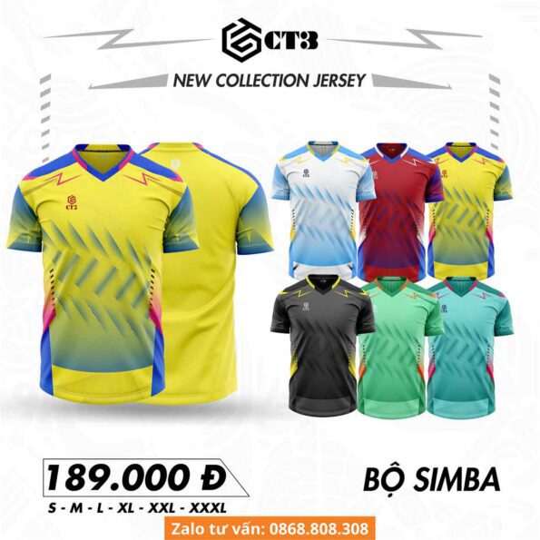 Bộ quần áo bóng đá simba vải thun rmz fabric chính hãng nhiều màu
